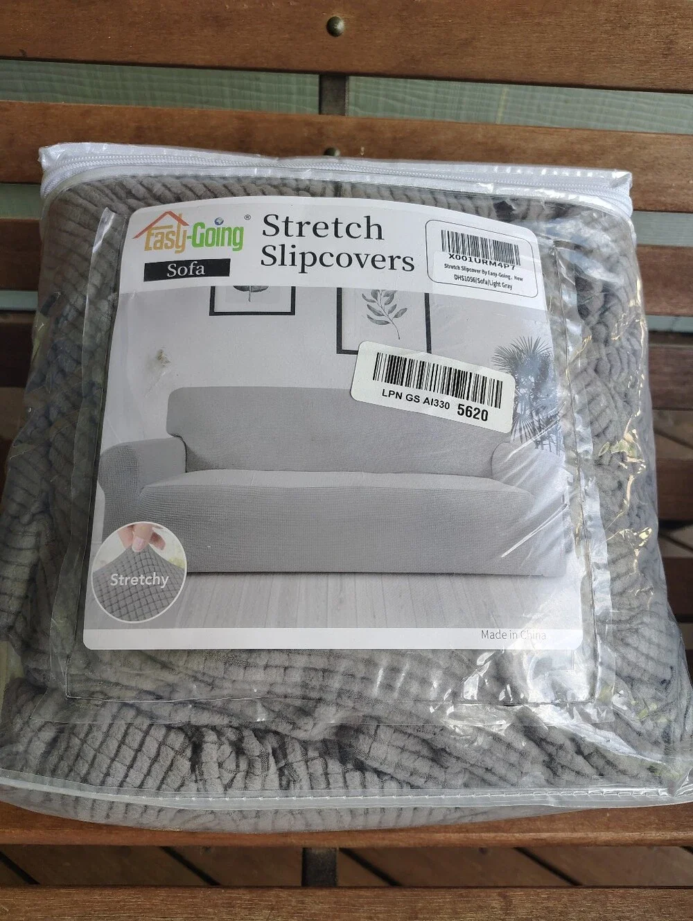 Easy Going /Gray Stretch Sofa Slipcover